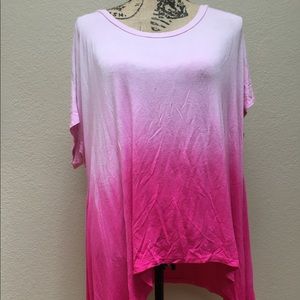 3x Soprano pink ombré dip dye top